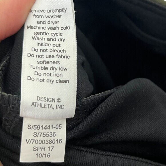 Athleta Highline Hybrid Ankle Tight Olive Black Size 2 Stretch Ponte Leggings - Picture 11 of 13